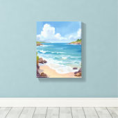 Activiteiten in de omgeving van Cape Cod Beach Bay Canvas Afdruk (Insitu (Houten vloer))