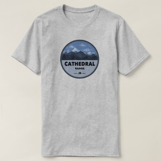 Activiteiten in de omgeving van Cathedral Range Ca T-shirt (Design voorkant)