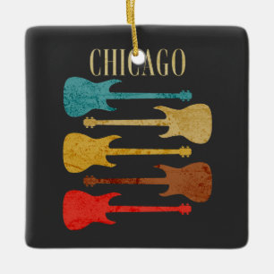Activiteiten in de omgeving van Chicago Guitars C Keramisch Ornament