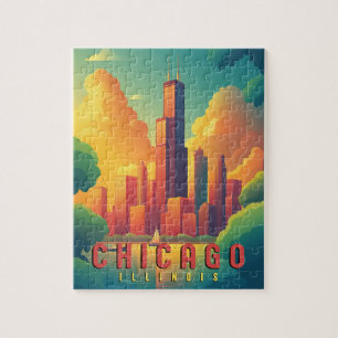 Activiteiten in de omgeving van Chicago Iconic Sky Legpuzzel