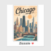 Activiteiten in de omgeving van Chicago Illinois S Sticker (Vel)