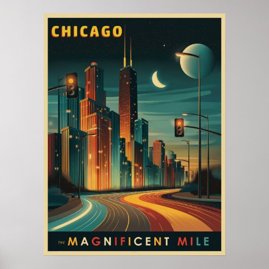 Activiteiten in de omgeving van Chicago Magnificen Poster (Voorkant)