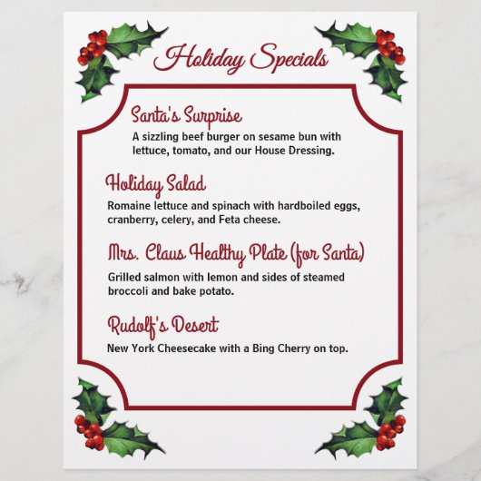 Activiteiten in de omgeving van Christmas Holly Re Flyer (Voorkant)