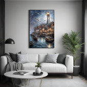 Activiteiten in de omgeving van Coastal Lighthouse Poster