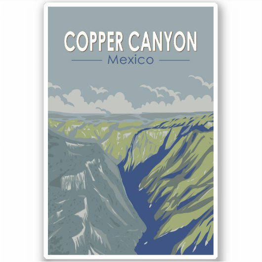 Activiteiten in de omgeving van Copper Canyon Mexi Sticker (Voorkant)