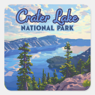 Activiteiten in de omgeving van Crater Lake Nation Vierkante Sticker