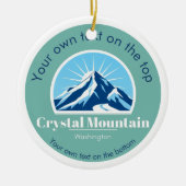Activiteiten in de omgeving van Crystal Mountain W Keramisch Ornament (Voorkant)