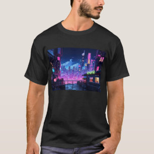 Activiteiten in de omgeving van Cyberpunk City Nig T-shirt