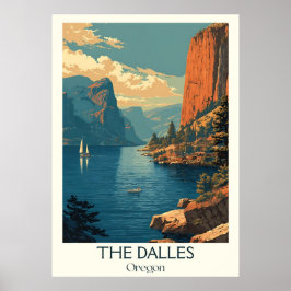Activiteiten in de omgeving van Dalles Oregon Vint Poster