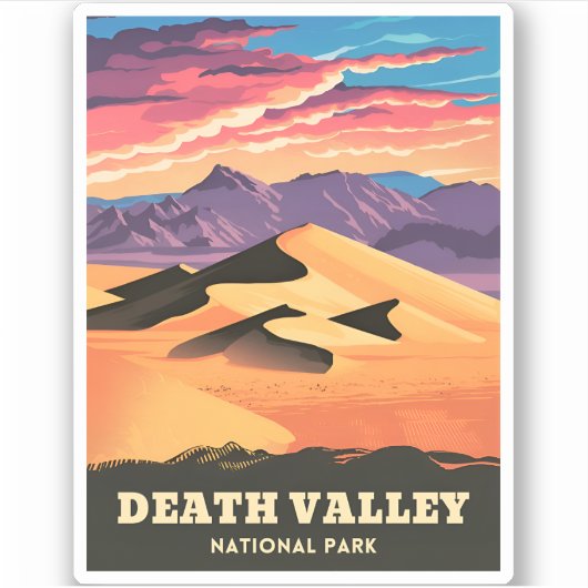 Activiteiten in de omgeving van Death Valley Natio Sticker (Voorkant)