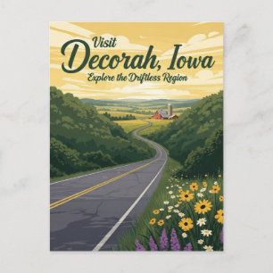 Activiteiten in de omgeving van Decorah Iowa Trave Briefkaart