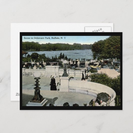 Activiteiten in de omgeving van Delaware Park, Buf Briefkaart (Voorkant / Achterkant)