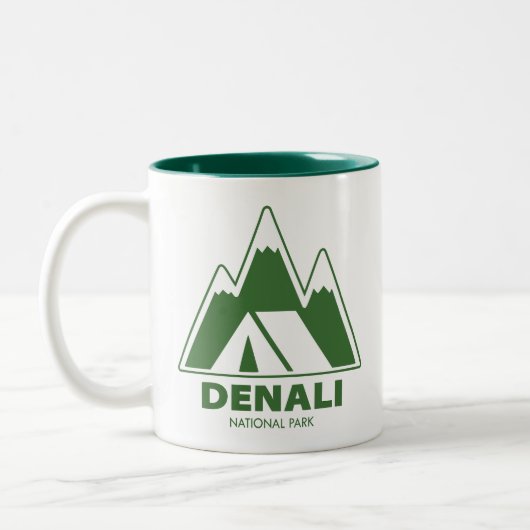 Activiteiten in de omgeving van Denali National Pa Tweekleurige Koffiemok (Links)