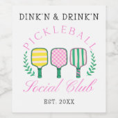 Activiteiten in de omgeving van Dink Drink Pickleb Wijn Etiket (Enkel label)
