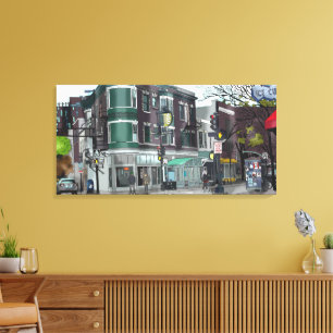 Activiteiten in de omgeving van Downtown Madison,  Canvas Afdruk