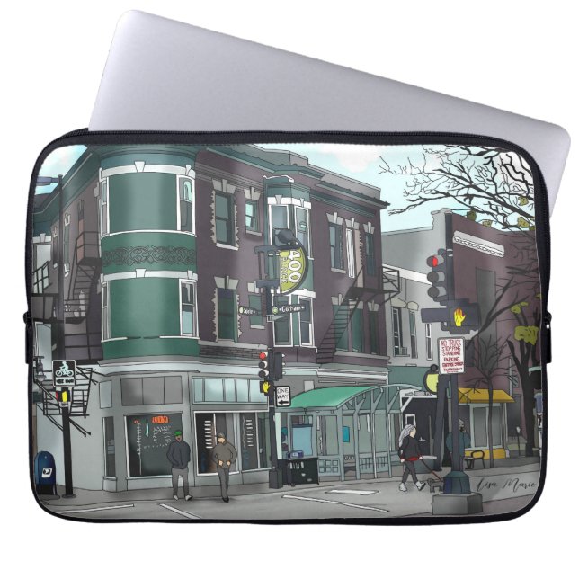 Activiteiten in de omgeving van Downtown Madison,  Laptop Sleeve (Voorkant)