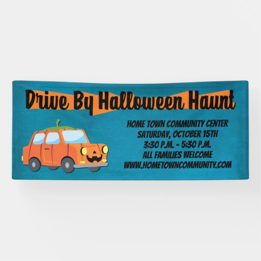 Activiteiten in de omgeving van Drive by Halloween Spandoek (Horizontaal)