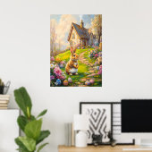 Activiteiten in de omgeving van Easter Bunny Flowe Poster (Thuiskantoor)