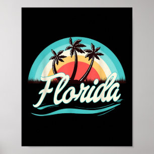 Activiteiten in de omgeving van Florida Beach Retr Poster