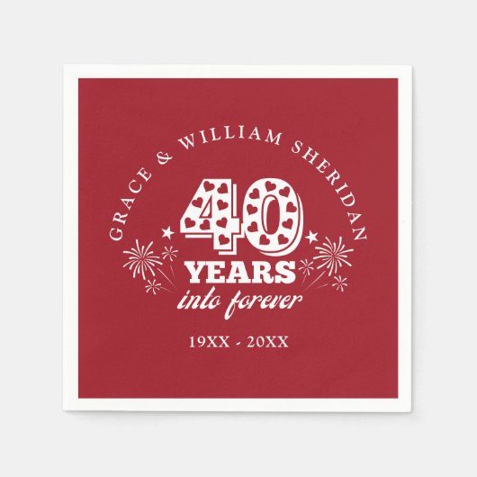 Activiteiten in de omgeving van Forever Ruby 40th  Servet (Voorkant)