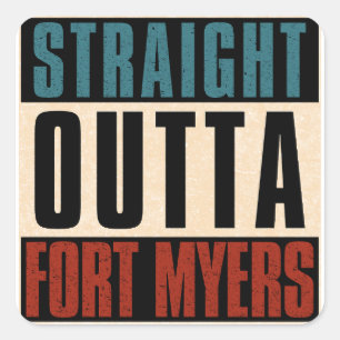 Activiteiten in de omgeving van Fort Myers Florida Vierkante Sticker