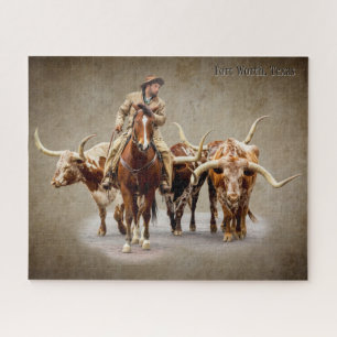 Activiteiten in de omgeving van Fort Worth Cattle  Legpuzzel