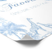 Activiteiten in de omgeving van Fovors Blue Toile Poster (Hoek)