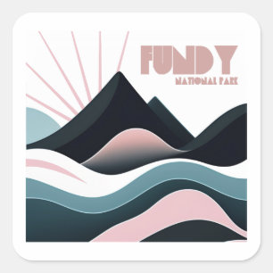 Activiteiten in de omgeving van Fundy National Par Vierkante Sticker