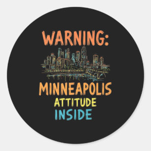 Activiteiten in de omgeving van Funny Minneapolis Ronde Sticker