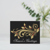 Activiteiten in de omgeving van Gold Holly & Scrol Feestdagenkaart (Staand voorkant)