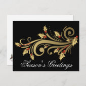 Activiteiten in de omgeving van Gold Holly & Scrol Feestdagenkaart (Voorkant / Achterkant)