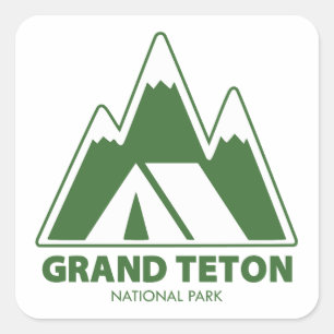 Activiteiten in de omgeving van Grand Teton Nation Vierkante Sticker