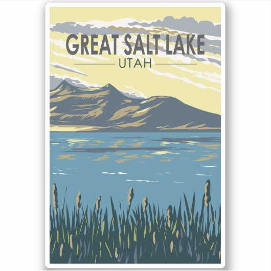 Activiteiten in de omgeving van Great Salt Lake Ut Sticker (Voorkant)