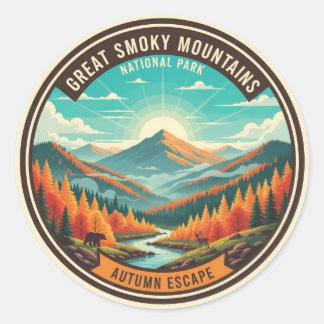 Activiteiten in de omgeving van Great Smoky Mounta Ronde Sticker