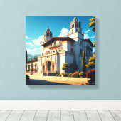Activiteiten in de omgeving van Hearst Castle San Canvas Afdruk (Insitu (Houten vloer))