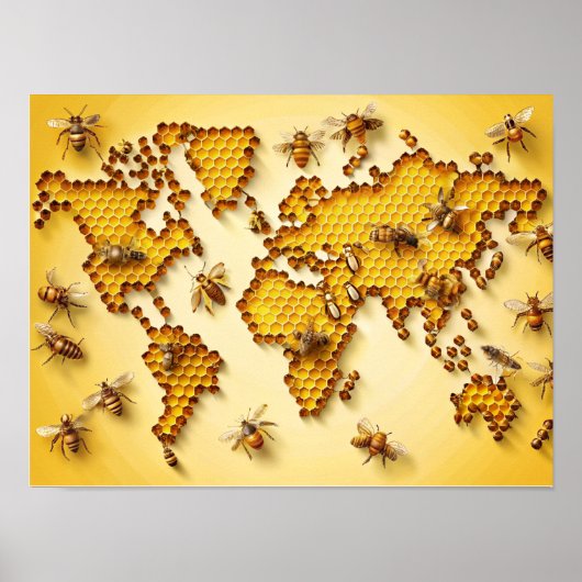 Activiteiten in de omgeving van Honey Bees Wall Ar Poster (Voorkant)