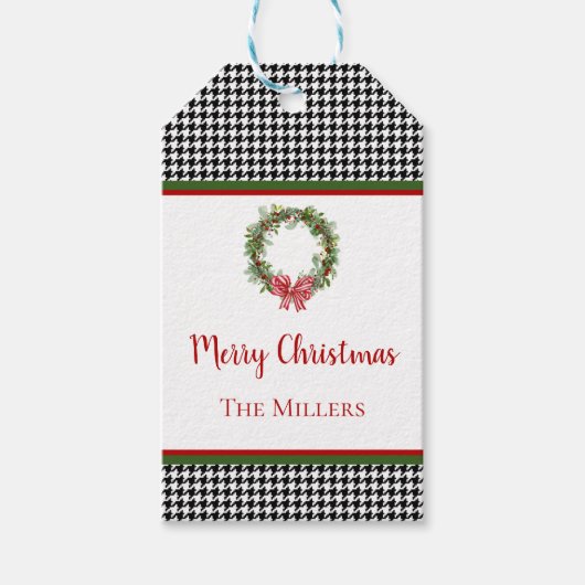 Activiteiten in de omgeving van Houndstooth Border Cadeaulabel (Voorkant)