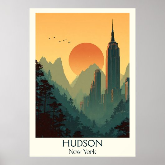 Activiteiten in de omgeving van Hudson New York C Poster (Voorkant)