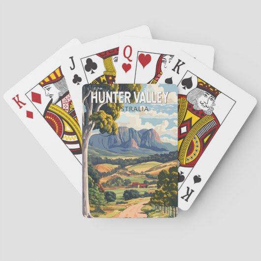Activiteiten in de omgeving van Hunter Valley Aust Pokerkaarten (Achterkant)