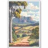 Activiteiten in de omgeving van Hunter Valley Aust Sticker (Voorkant)
