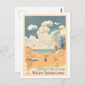 Activiteiten in de omgeving van Indiana Dunes Vint Briefkaart (Voorkant / Achterkant)