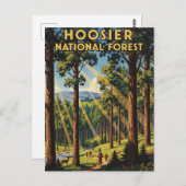 Activiteiten in de omgeving van Indiana Hoosier Na Briefkaart (Voorkant / Achterkant)