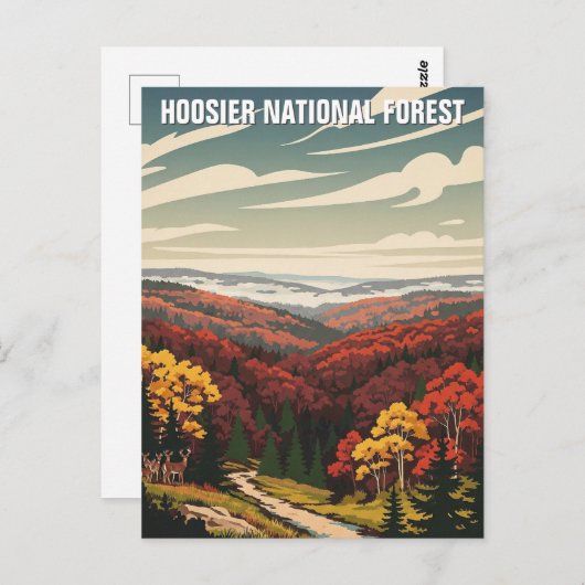 Activiteiten in de omgeving van Indiana Hoosier Na Briefkaart (Voorkant / Achterkant)