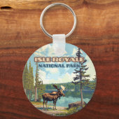 Activiteiten in de omgeving van Isle Royale Nation Sleutelhanger (Achterkant)