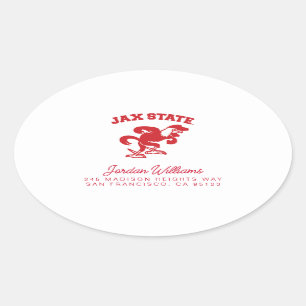 Activiteiten in de omgeving van Jacksonville State Ovale Sticker