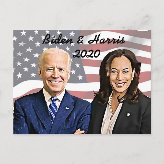 Activiteiten in de omgeving van Joe Biden & Kamala Briefkaart (Voorkant)