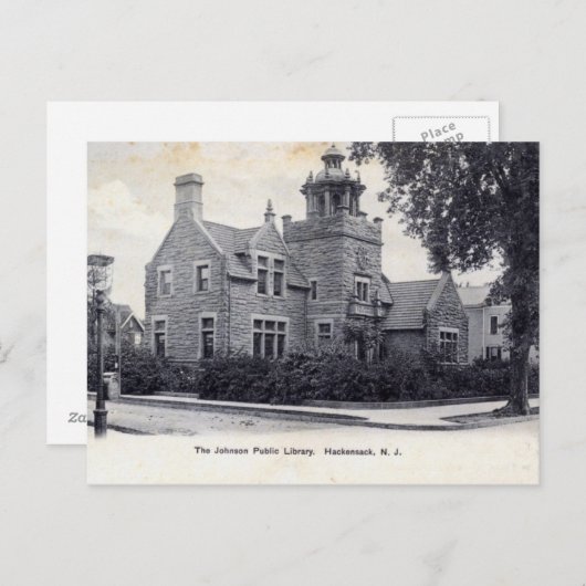 Activiteiten in de omgeving van Johnson Library, H Briefkaart (Voorkant / Achterkant)
