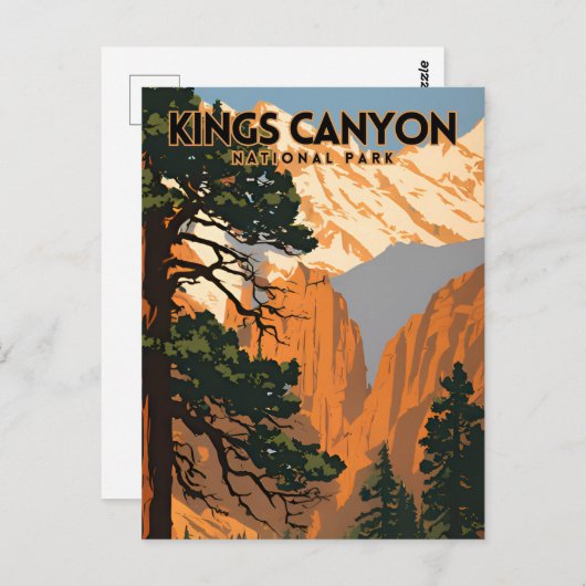 Activiteiten in de omgeving van Kings Canyon Natio Briefkaart (Voorkant / Achterkant)