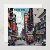 Activiteiten in de omgeving van Kolkata, India Dow (Voorkant / Achterkant)