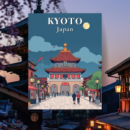 Activiteiten in de omgeving van Kyoto Japan Japane Briefkaart